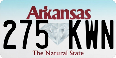 AR license plate 275KWN