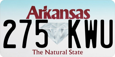 AR license plate 275KWU