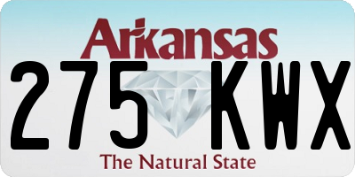 AR license plate 275KWX