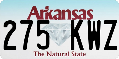 AR license plate 275KWZ
