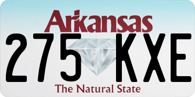 AR license plate 275KXE