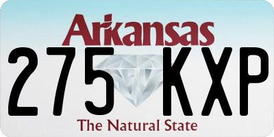 AR license plate 275KXP