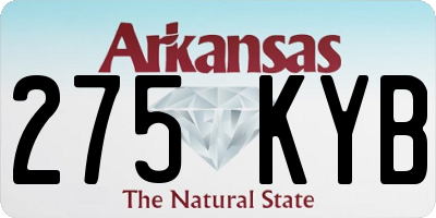 AR license plate 275KYB