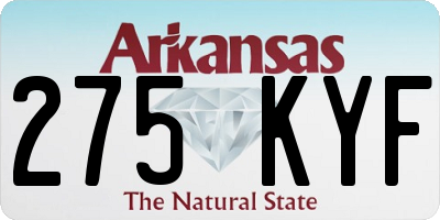 AR license plate 275KYF