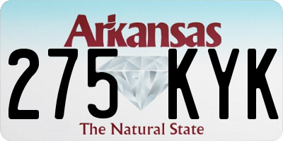 AR license plate 275KYK