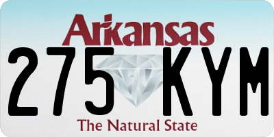 AR license plate 275KYM