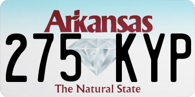 AR license plate 275KYP