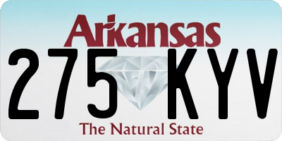 AR license plate 275KYV