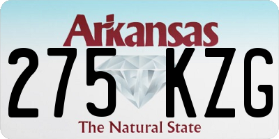 AR license plate 275KZG