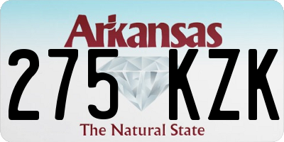 AR license plate 275KZK