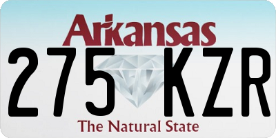 AR license plate 275KZR