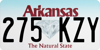 AR license plate 275KZY