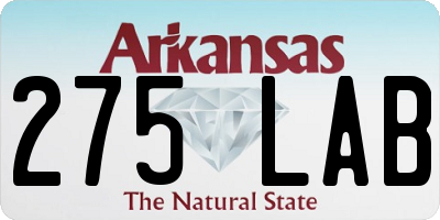 AR license plate 275LAB