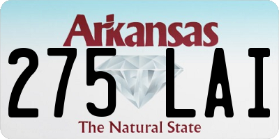 AR license plate 275LAI