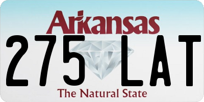 AR license plate 275LAT