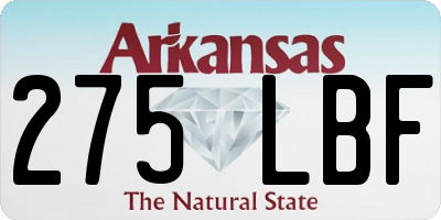AR license plate 275LBF