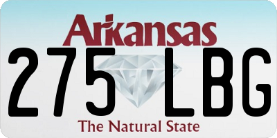 AR license plate 275LBG