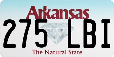 AR license plate 275LBI