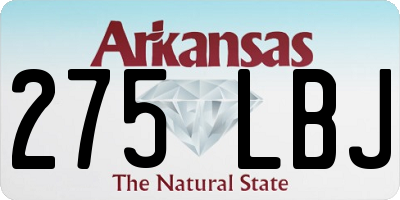 AR license plate 275LBJ