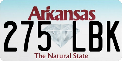 AR license plate 275LBK