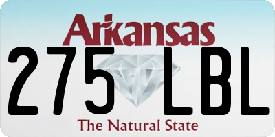 AR license plate 275LBL