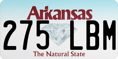 AR license plate 275LBM