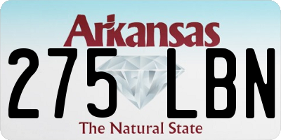 AR license plate 275LBN
