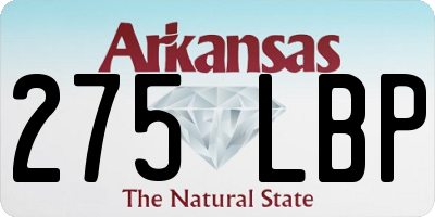 AR license plate 275LBP