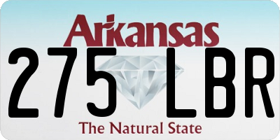 AR license plate 275LBR