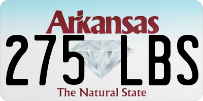 AR license plate 275LBS