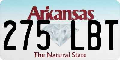 AR license plate 275LBT
