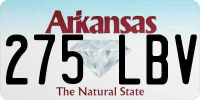 AR license plate 275LBV