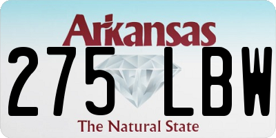 AR license plate 275LBW