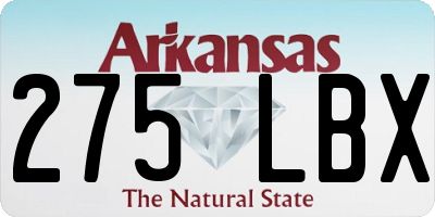 AR license plate 275LBX