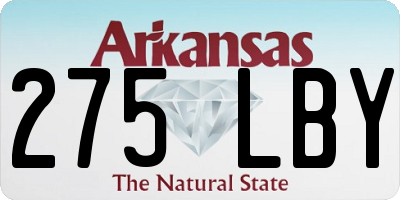 AR license plate 275LBY