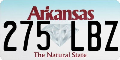 AR license plate 275LBZ