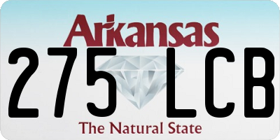 AR license plate 275LCB