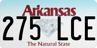 AR license plate 275LCE