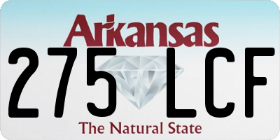 AR license plate 275LCF