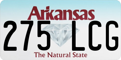 AR license plate 275LCG
