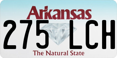 AR license plate 275LCH