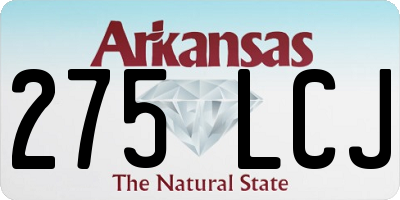 AR license plate 275LCJ