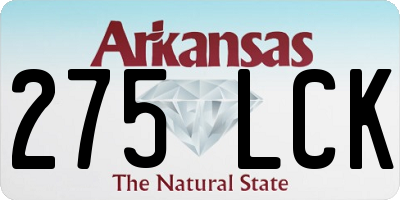 AR license plate 275LCK