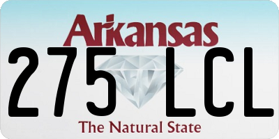 AR license plate 275LCL