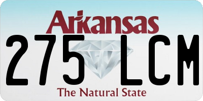 AR license plate 275LCM