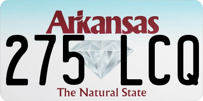 AR license plate 275LCQ