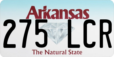 AR license plate 275LCR