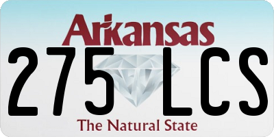 AR license plate 275LCS