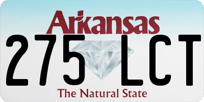 AR license plate 275LCT