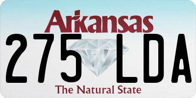 AR license plate 275LDA